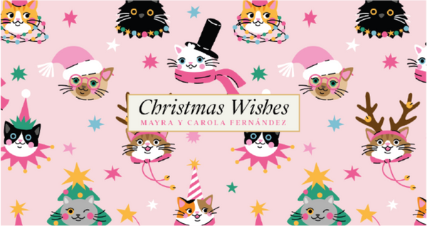 SET DE SOBRES BILLETEROS | CHRISTMAS CATS