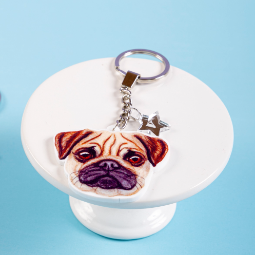 Pug keychain deals