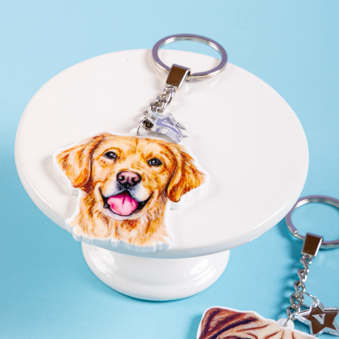 KEYCHAIN GOLDEN RETRIEVER PUPPIES