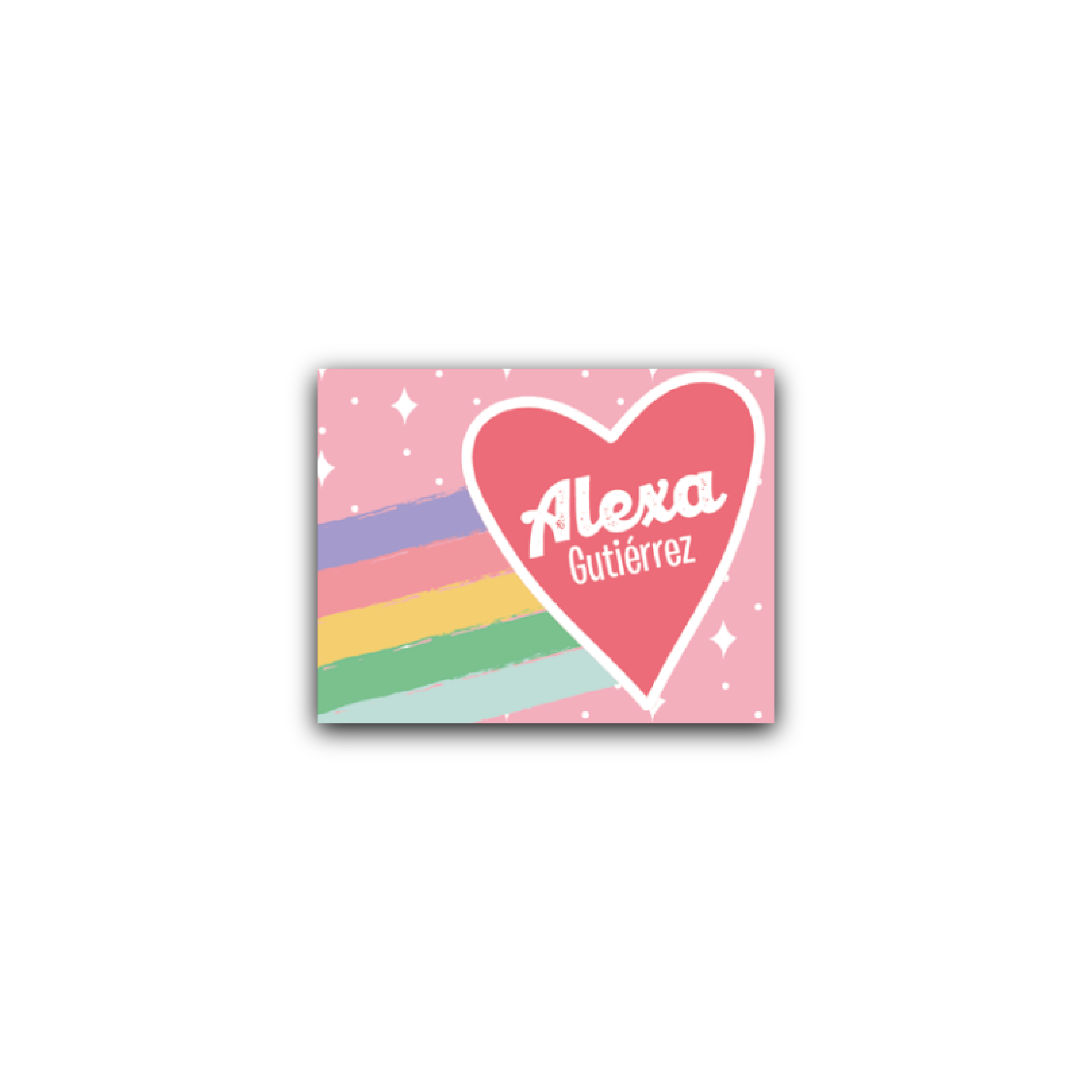 Original Hand Painted Greeting Card - Abstract Rainbow Heart | EDgE - View #10